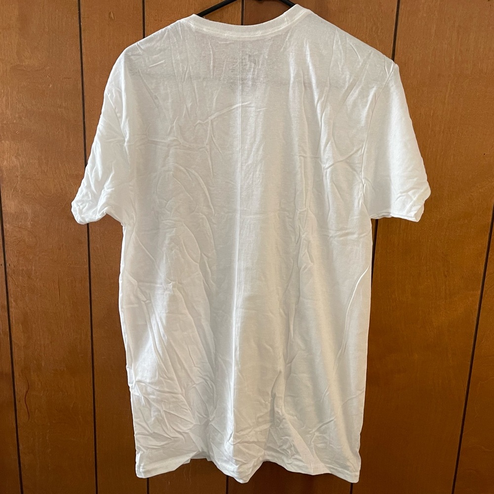 NWT Hanes Men's White Crew T-Shirt Undershirts Short Sleeve Shirt Tee Top M - Picture 5 of 7